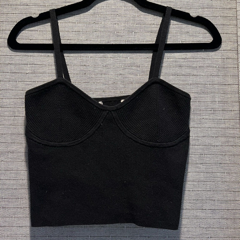 Black bustier top